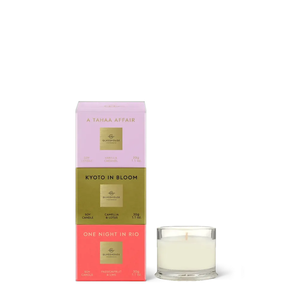 Christmas Limited Edition Candle Trio Pack 30g by Glasshouse Fragrances 2025-Candles2go