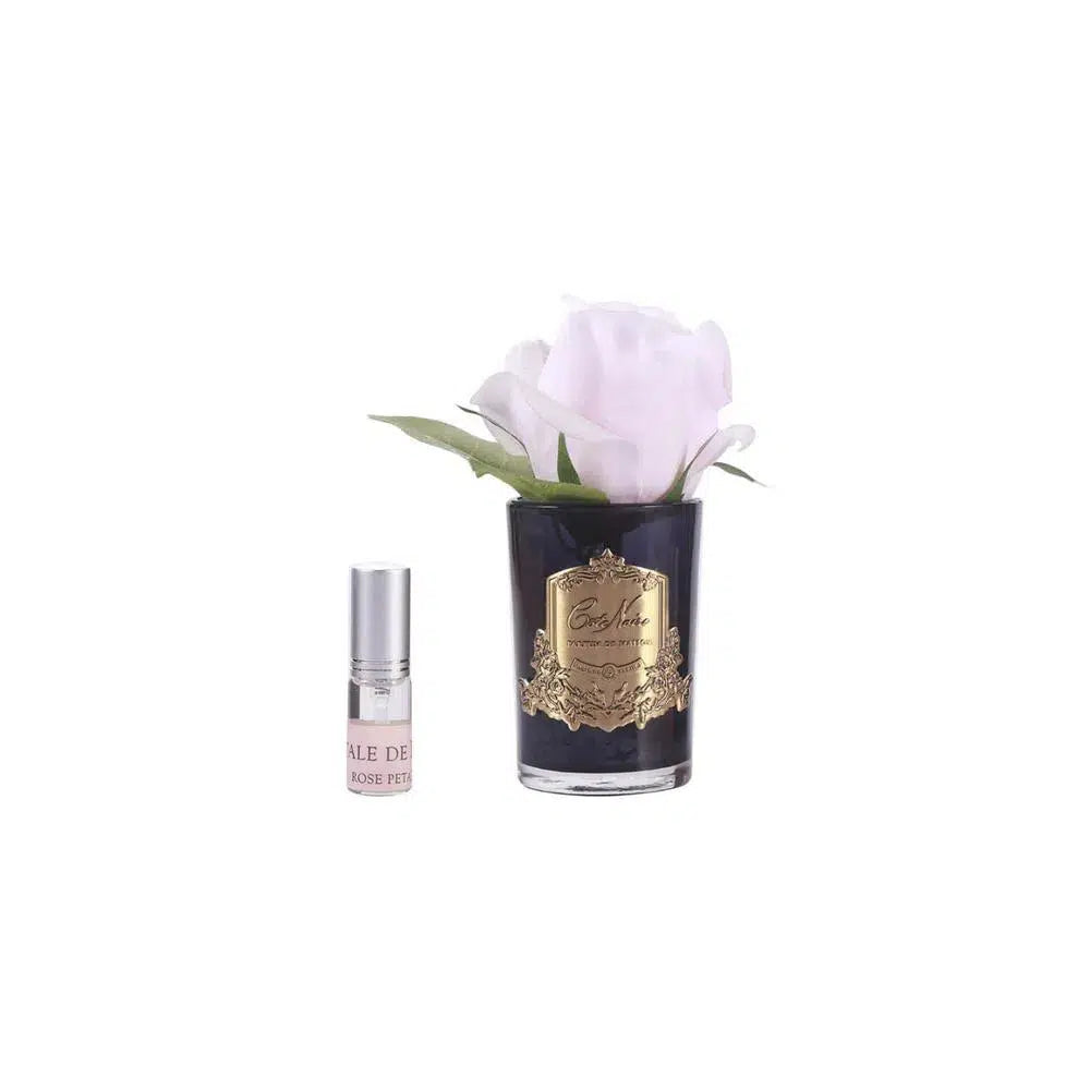 Cote Noire Perfumed French Pink Rose Bud with Black Glass GMRB46-Candles2go