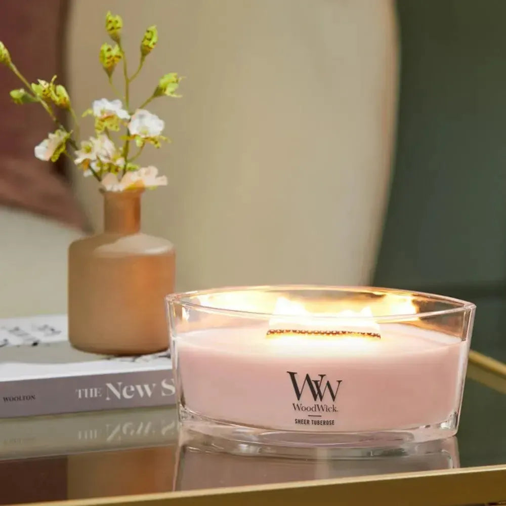 Ellipse Sheer Tuberose 453g Candle by Woodwick Candles-Candles2go