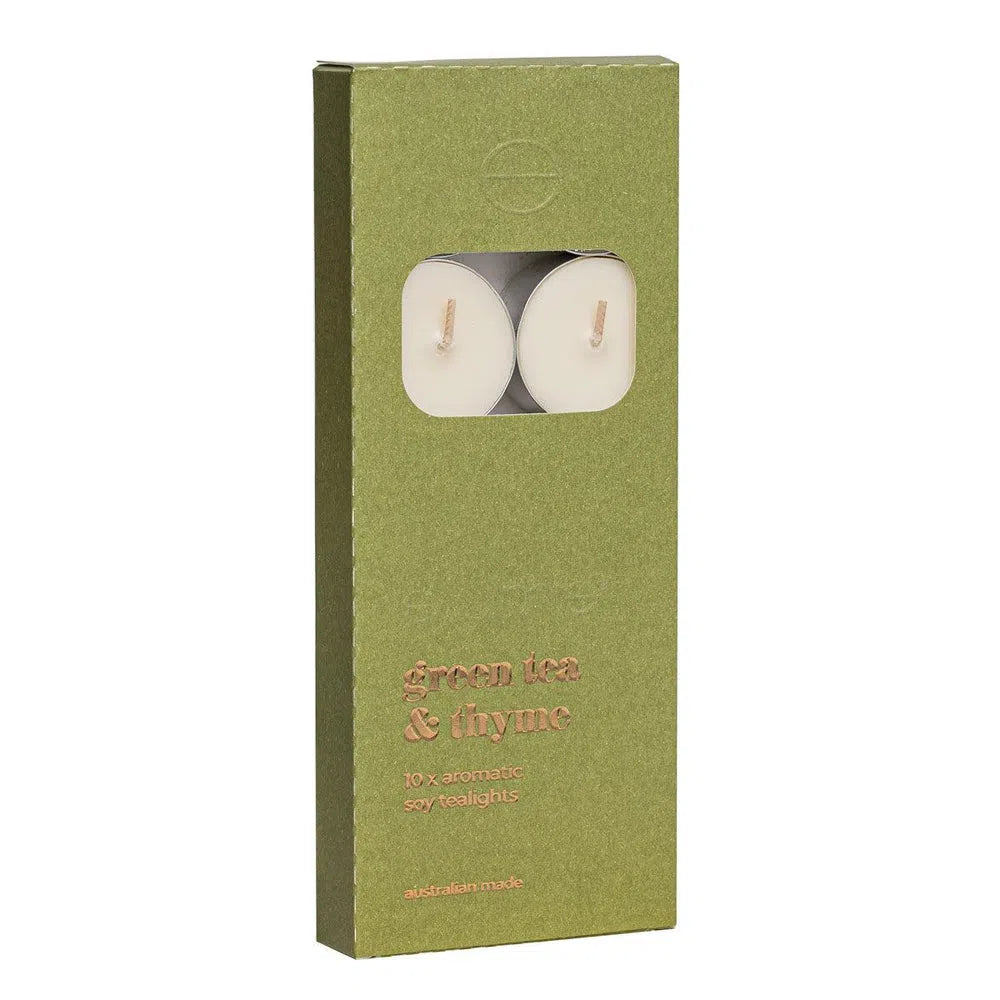 Green Tea and Thyme Tealights 10 Pack by Elume-Candles2go