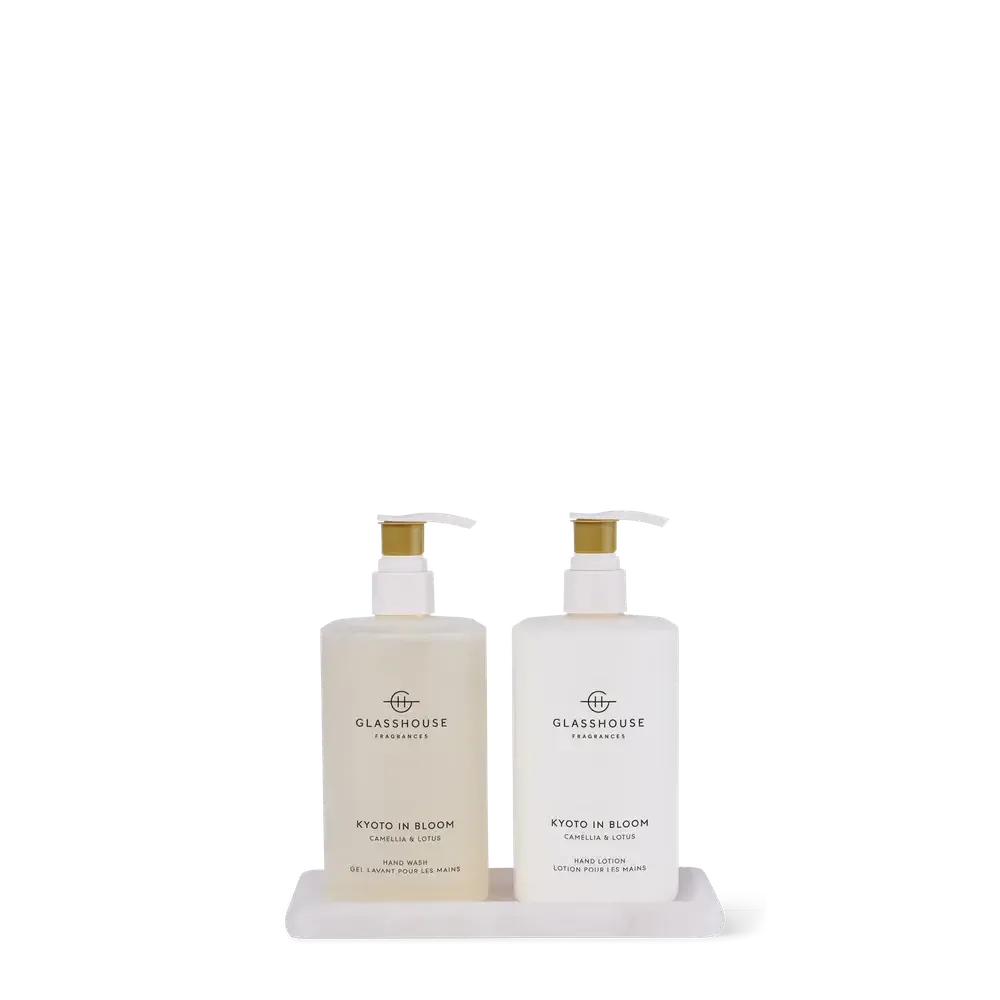Kyoto In Bloom Hand Care Duo with Tray by Glasshouse Fragrances-Candles2go