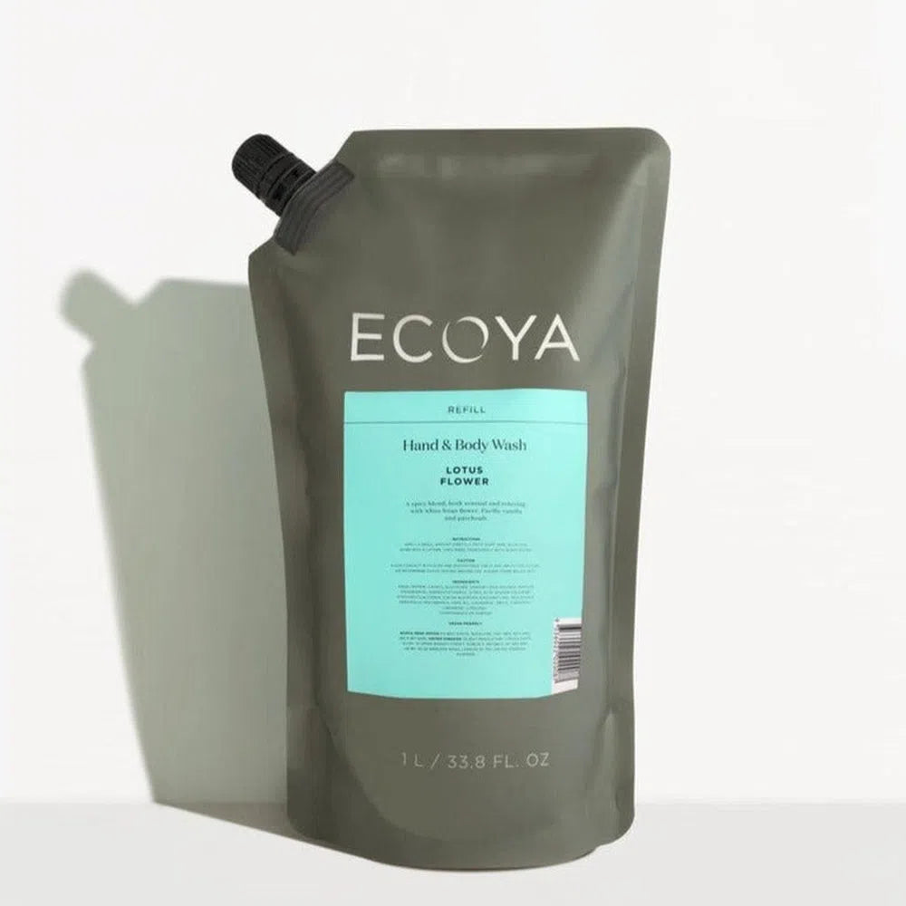 Lotus Flower Hand and Body Wash 1L Refill by Ecoya-Candles2go