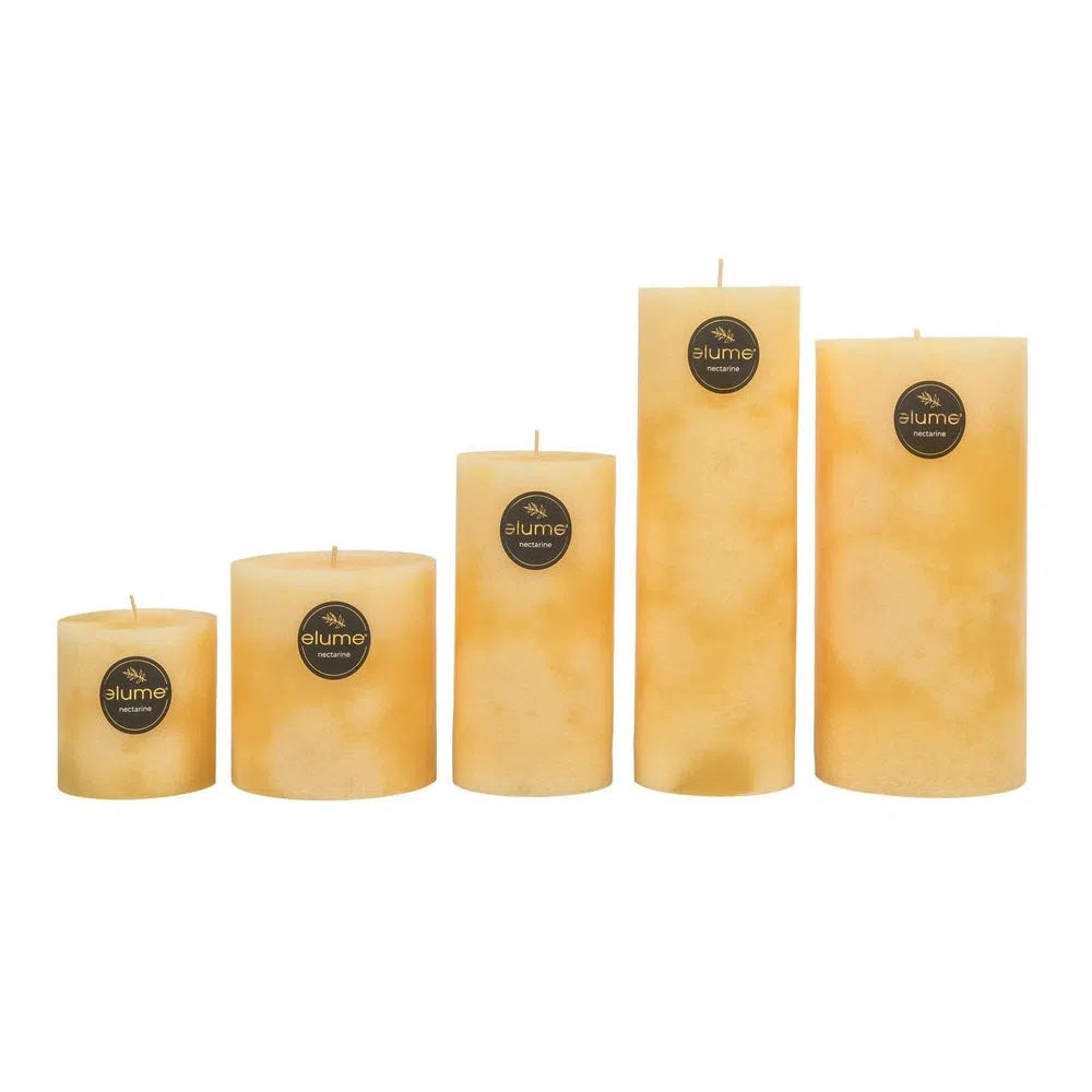 Nectarine Round 10 x 10cm Pillar Candle by Elume-Candles2go