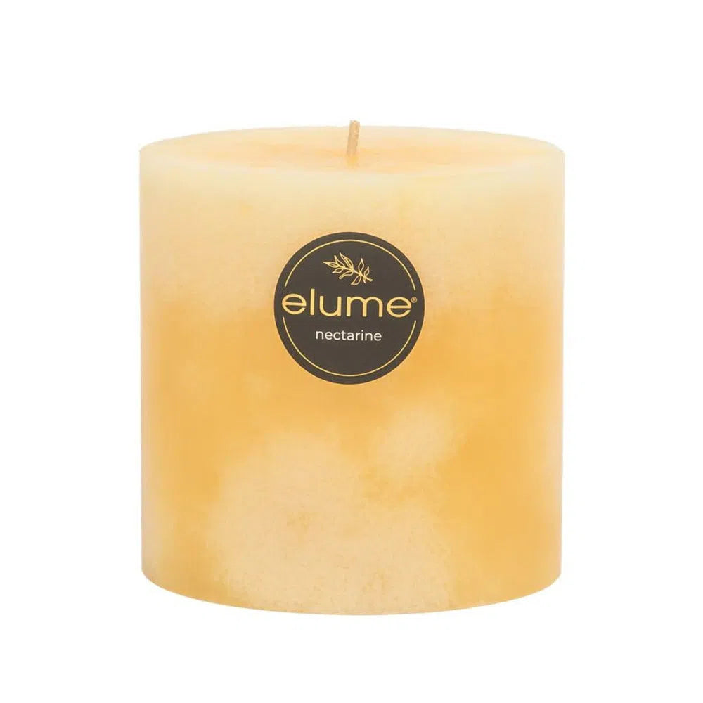 Nectarine Round 10 x 10cm Pillar Candle by Elume-Candles2go
