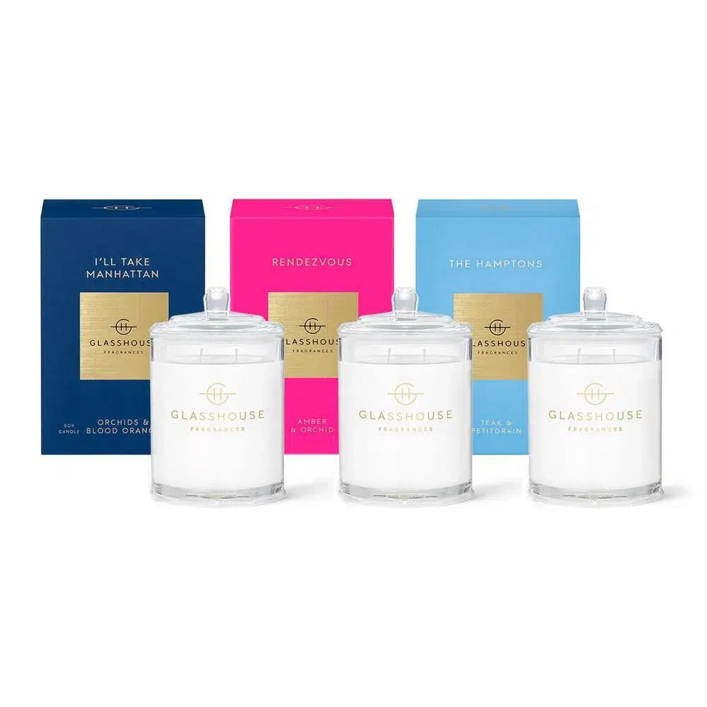 New York Rendezvous 380g Triple Pack by Glasshouse Fragrances-Candles2go