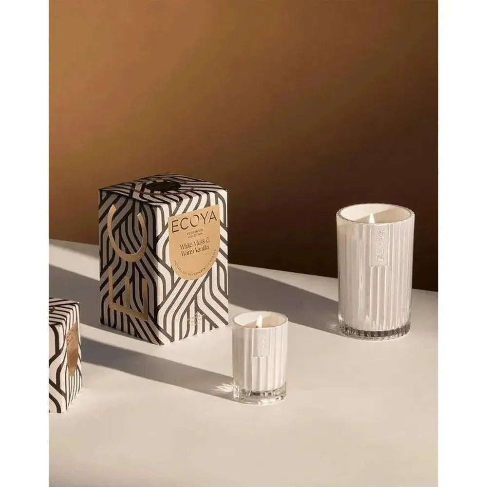 White Musk and Warm Vanilla 80g Celebration by Ecoya-Candles2go