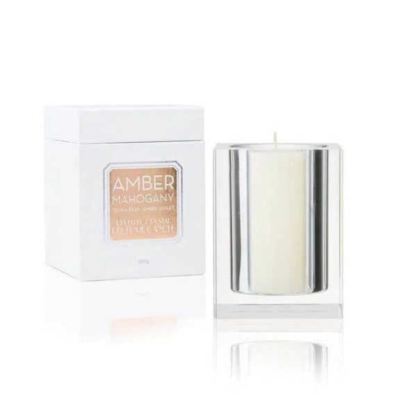 Amber Mahogony Crystal Candle by Abode Aroma-Candles2go