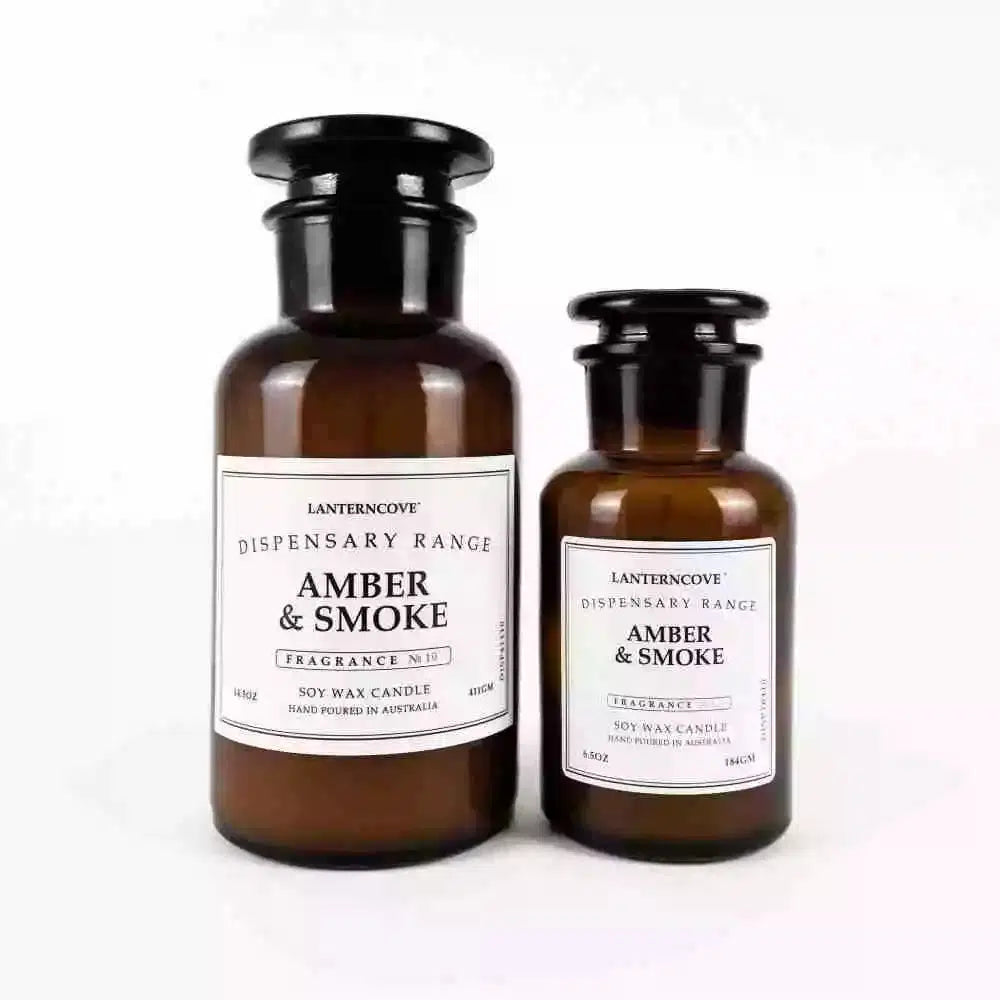 Amber & Smoke 6.5oz Candle by Lantern Cove Dispensary-Candles2go