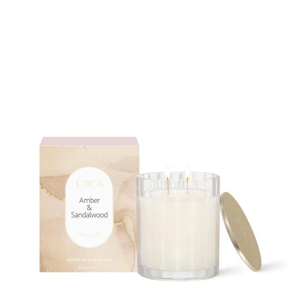 Amber and Sandalwood 350g Candle by Circa-Candles2go