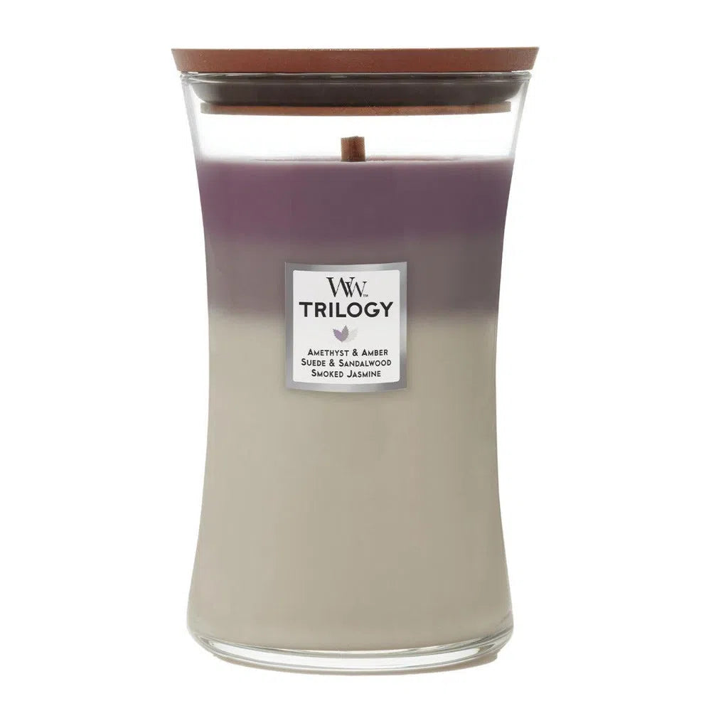 Amethyst Sky Trilogy Large 609g Candle by Woodwick-Candles2go