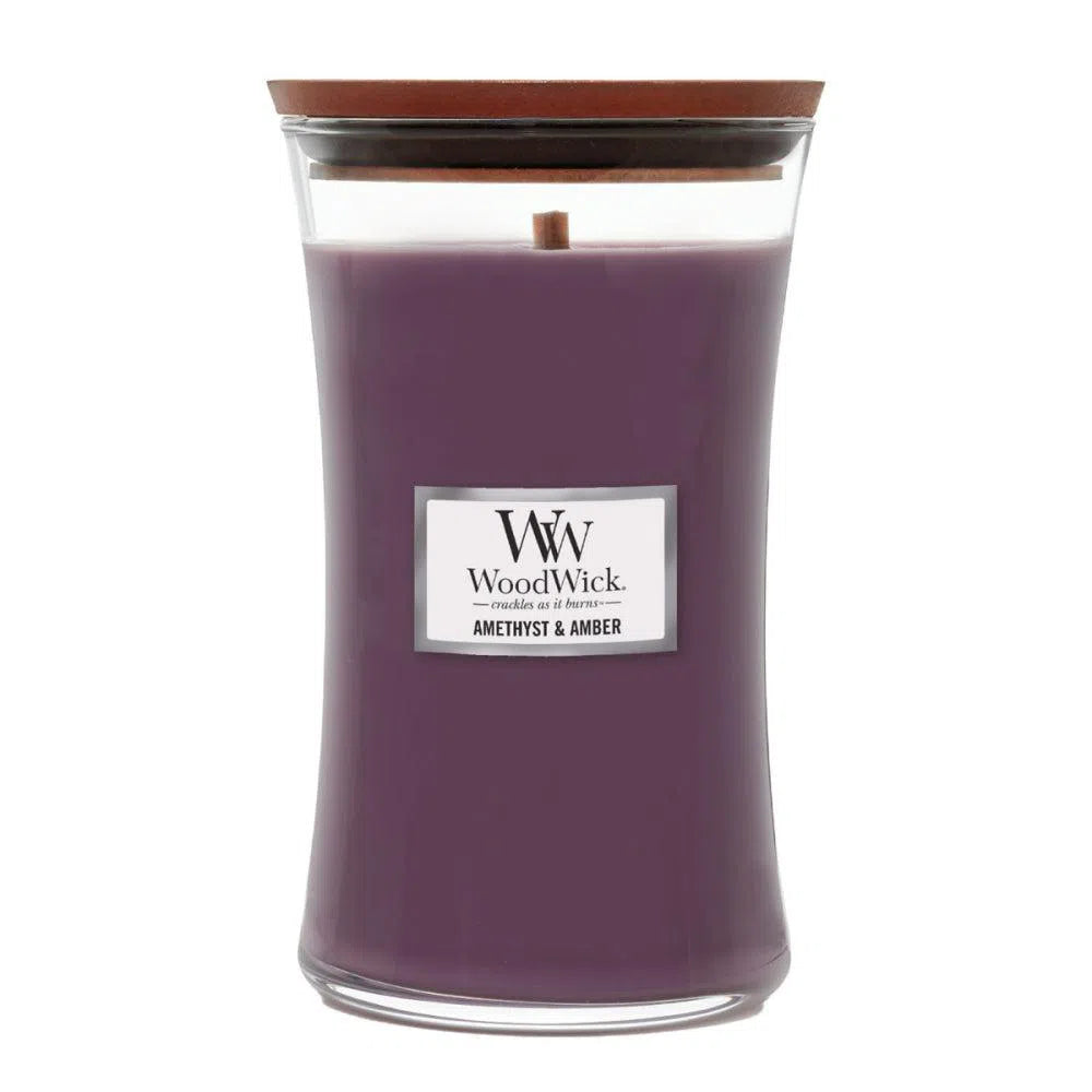 Amethyst and Amber Large 609g Candle by Woodwick-Candles2go