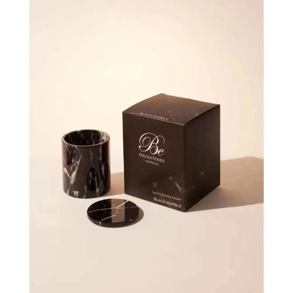 Black Marble Luxury Candle Holder by Be Enlightened-Candles2go
