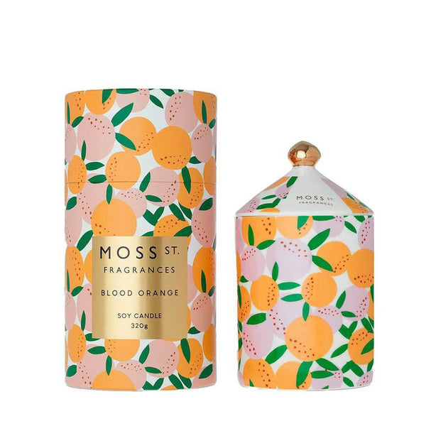 Blood Orange 320g Ceramic Candle by Moss St Fragrances-Candles2go