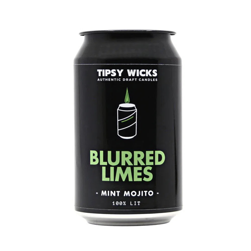 Blurred Limes Candles in a Can 300g by Tipsy Wicks-Candles2go