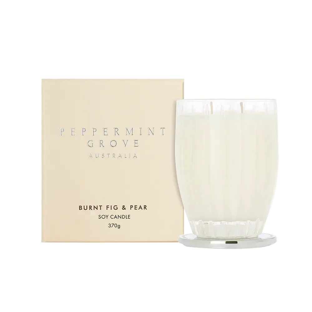 Burnt Fig and Pear Candle 370g by Peppermint Grove-Candles2go
