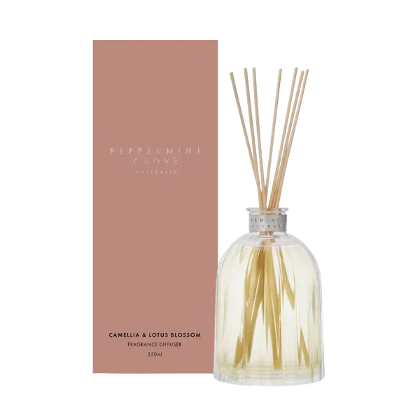 Camellia and Lotus Blossom 350ml Diffuser by Peppermint Grove-Candles2go
