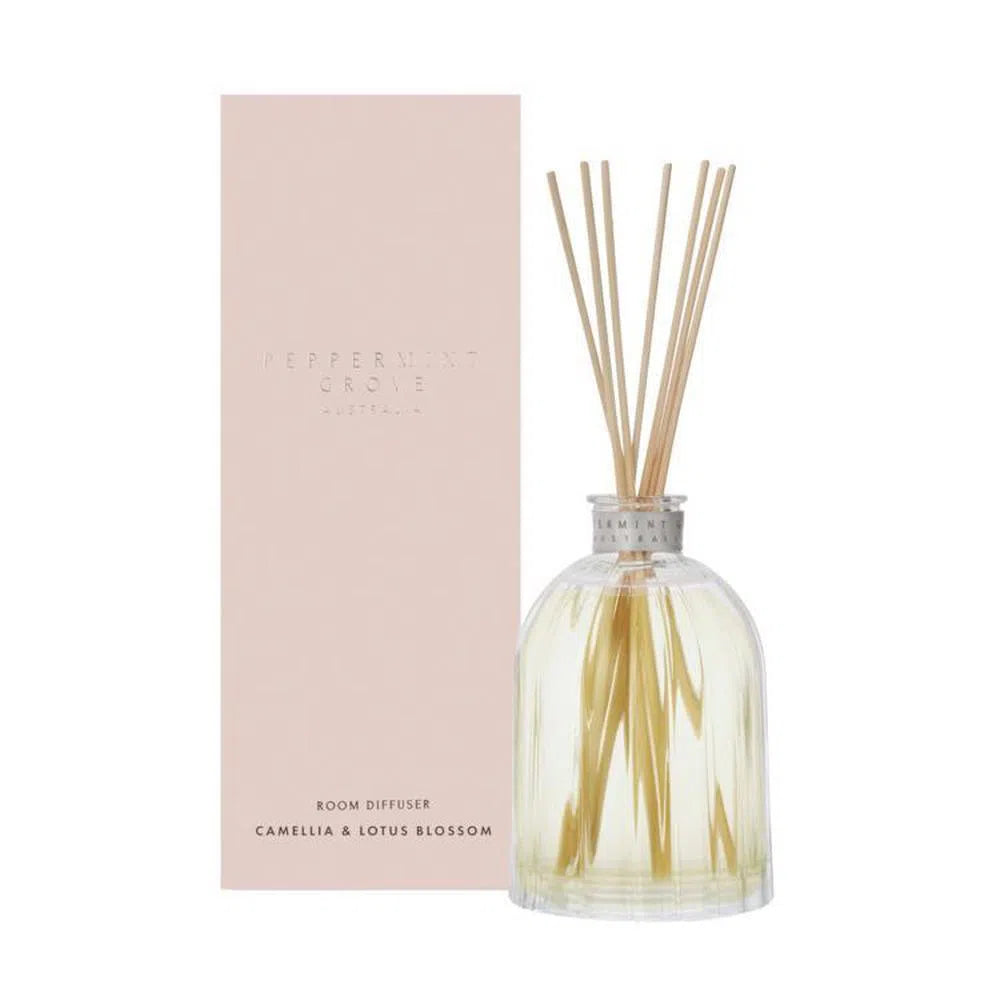 Camellia and Lotus Blossom 350ml Diffuser by Peppermint Grove-Candles2go