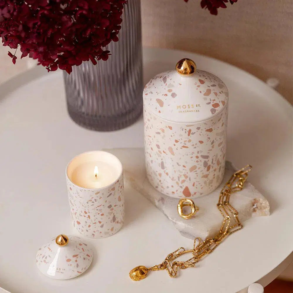 Camellia and White Lotus 320g Candle by Moss St Ceramic-Candles2go