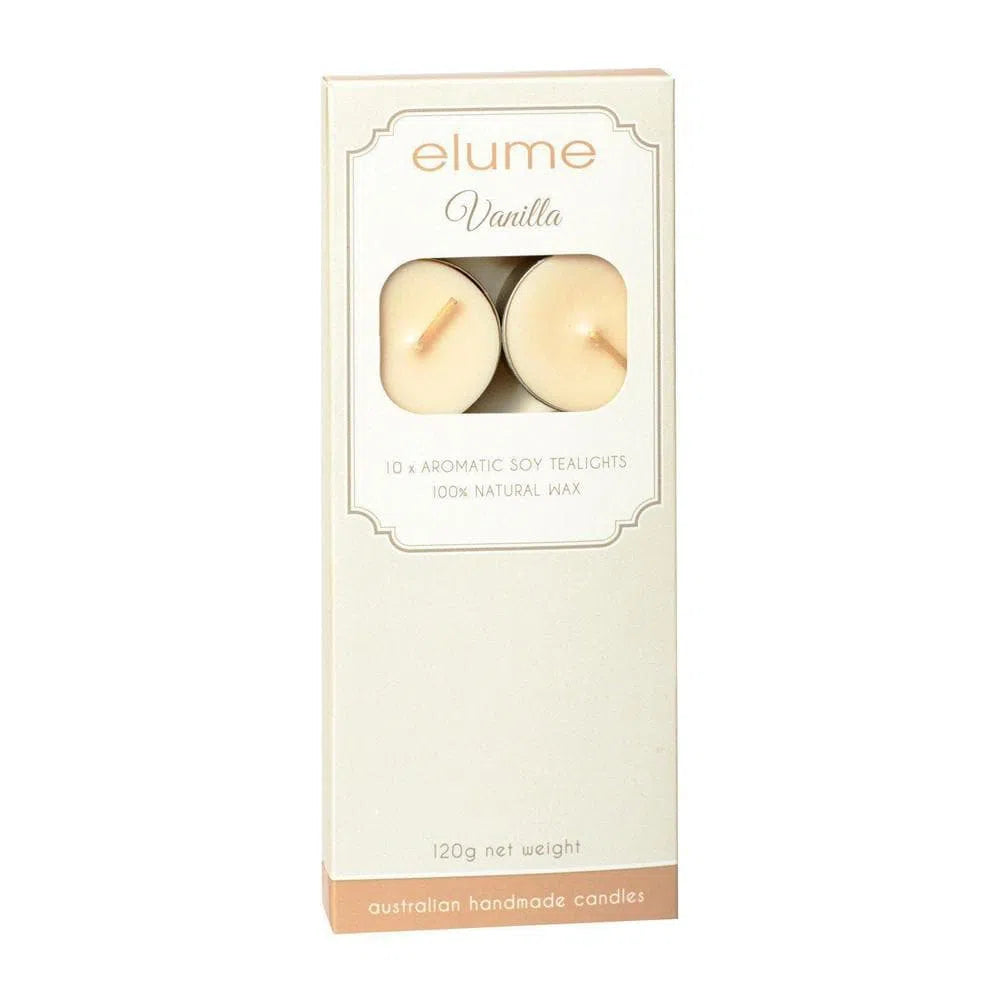 Caramel Vanilla Tealights 10 Pack by Elume-Candles2go