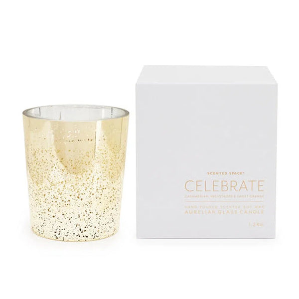 Celebrate Cashmere and Sweet Orange 1.2kg Candle by Scented Space-Candles2go