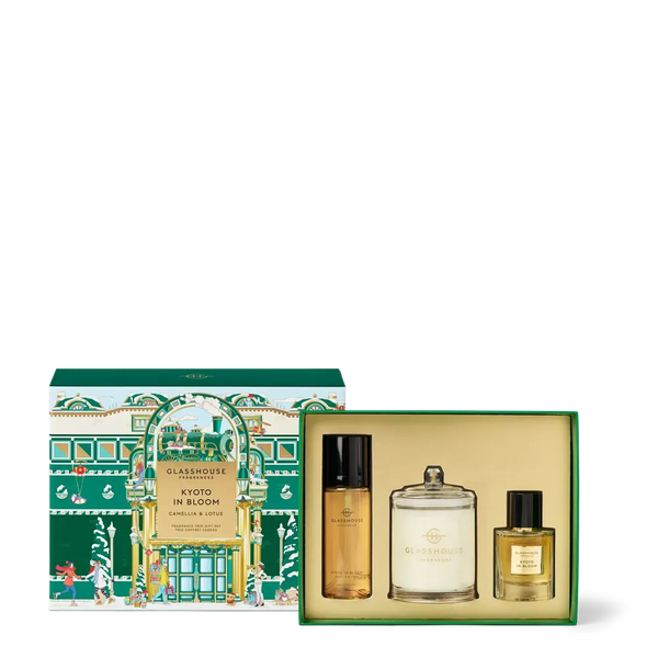 Christmas Limited Edition Glasshouse Kyoto In Bloom Candle, Parfum & Body Mist Gift Set 2025-Candles2go