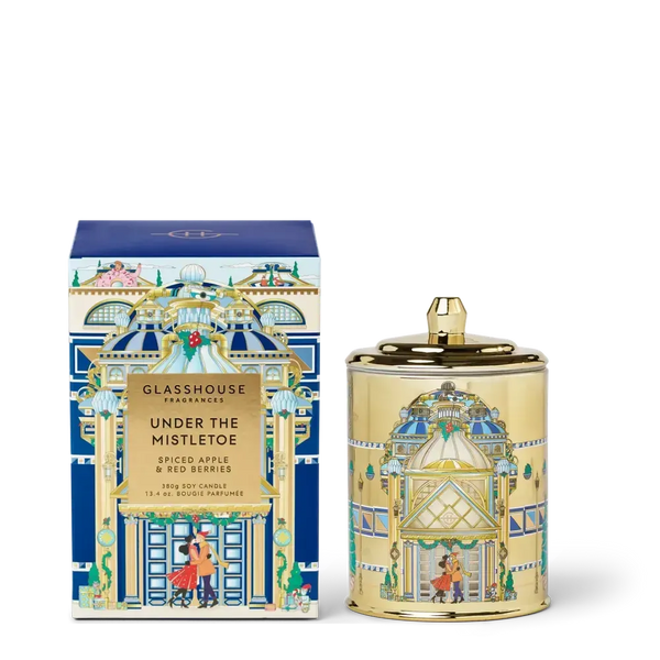 Christmas Limited Edition Glasshouse Under The Mistletoe 380g Candle 2025-Candles2go