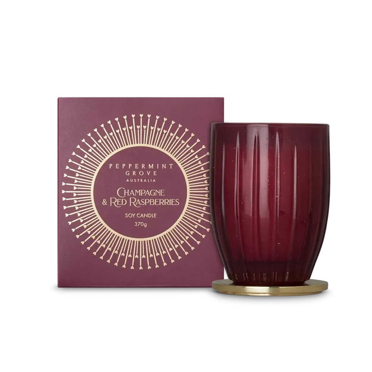 Christmas Limited Edition Peppermint Grove Champagne & Red Raspberries 370g Candle 2025-Candles2go