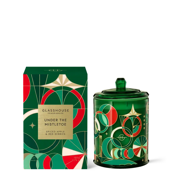 Christmas Limited Edition Under The Mistletoe 380g Candle by Glasshouse Fragrances-Candles2go