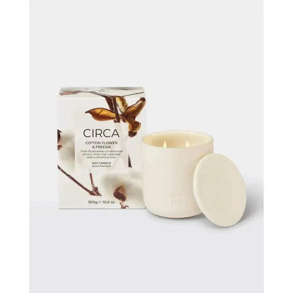 Circa Cotton Flower & Freesia 300g Candle-Candles2go