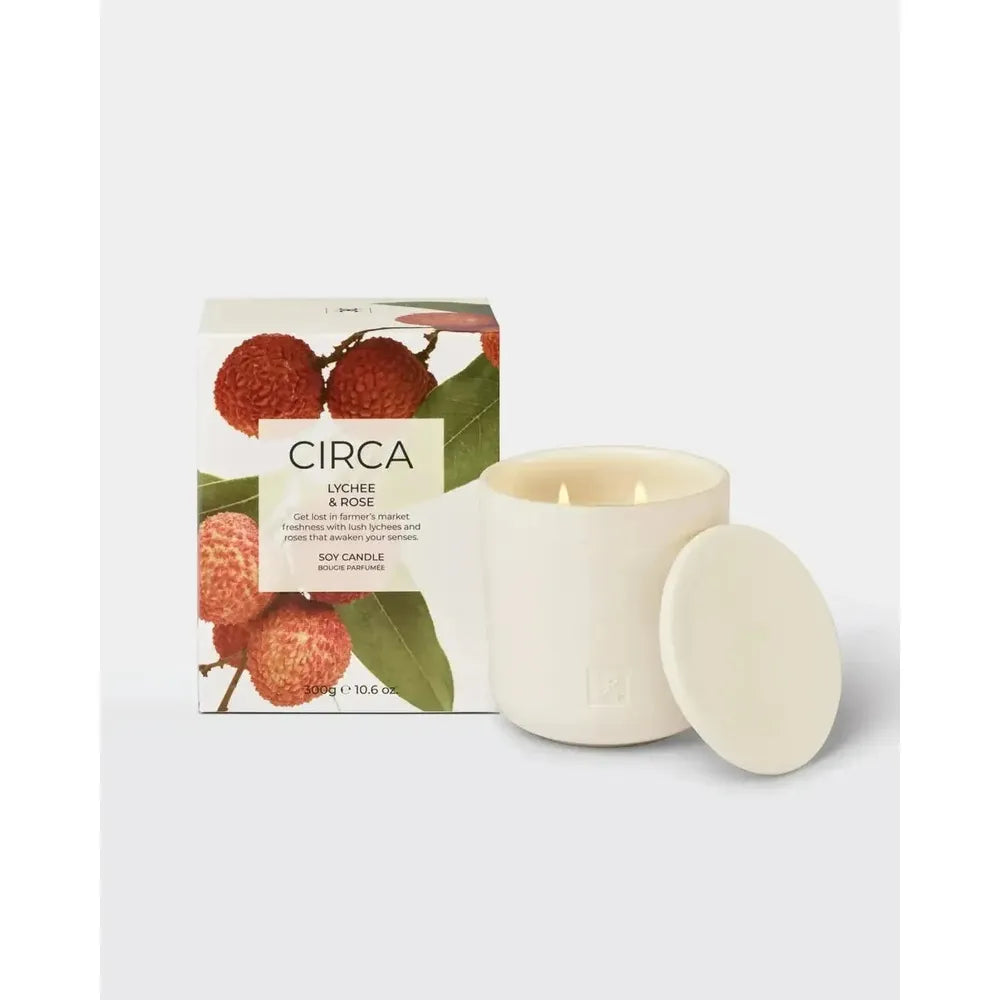 Circa Lychee & Rose 300g Candle-Candles2go