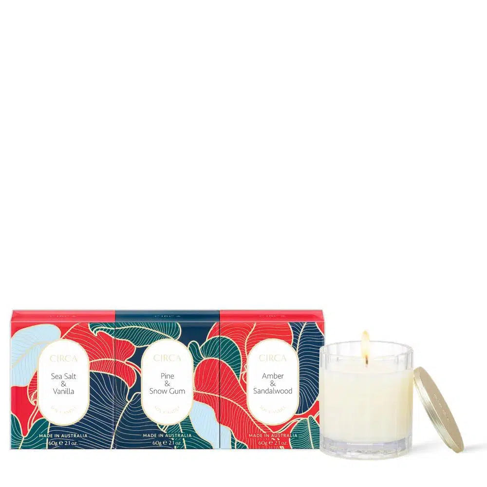 Circa Mini Candle Trio Limited Edition Christmas 60g Candle Each - Online Price Only-Candles2go