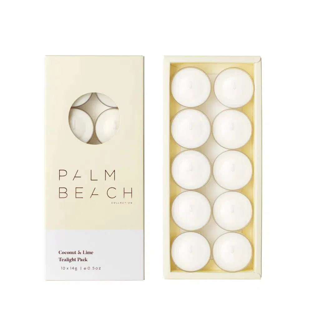Coconut & Lime Pack of 10 Tealight Candles by Palm Beach-Candles2go