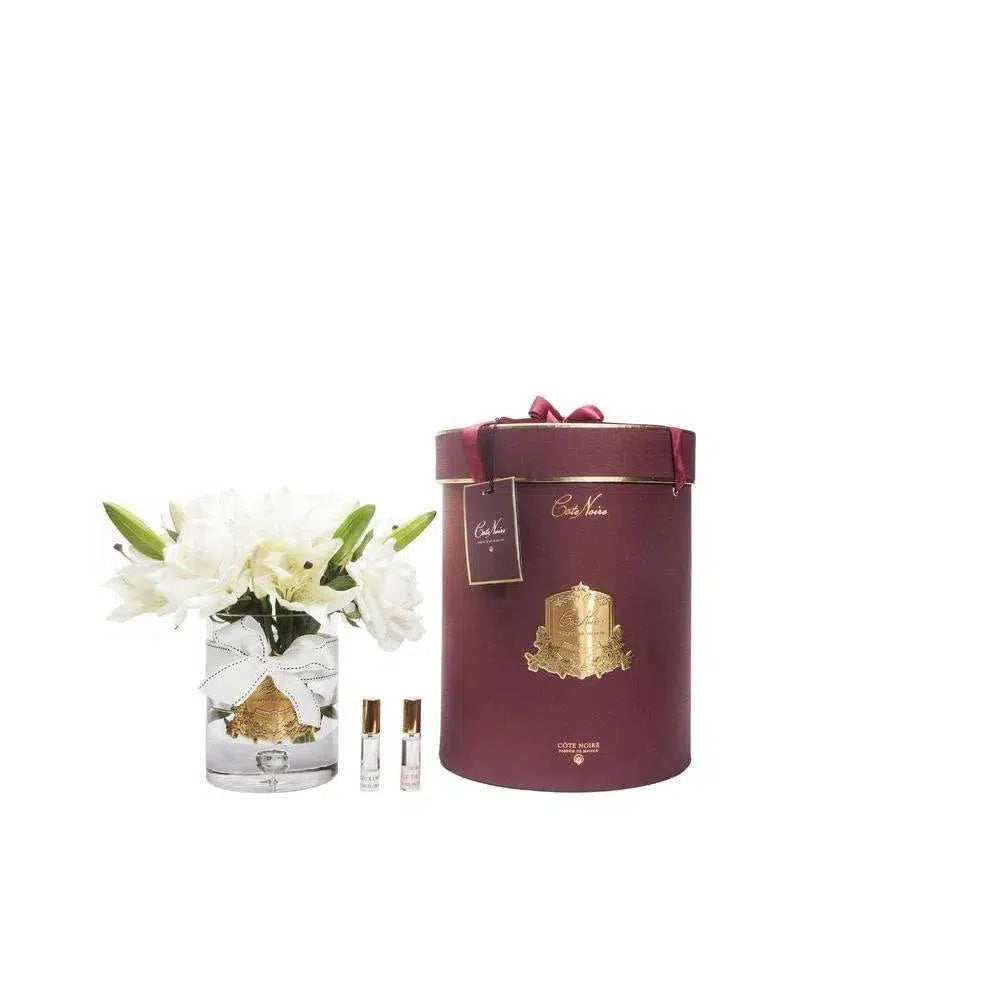 Cote Noire Luxury Grand Lilies and Roses Gold Badge LRL05-Candles2go