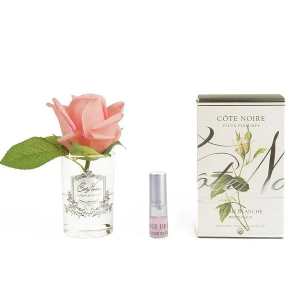 Cote Noire Perfumed Rose Bud Clear White Peach Gmr45-Candles2go