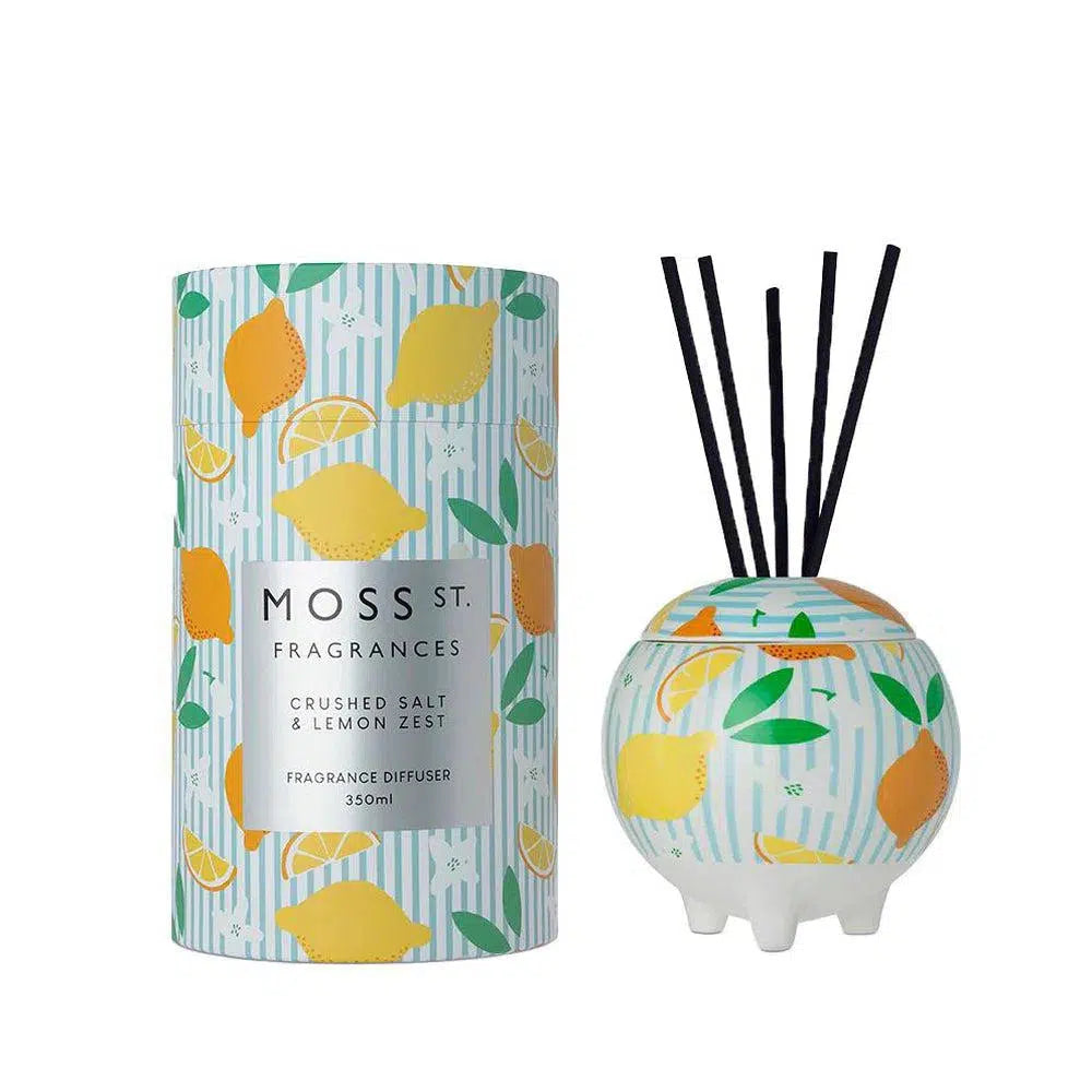 Crushed Salt & Lemon Zest 350ml Diffuser by Moss St Ceramic-Candles2go