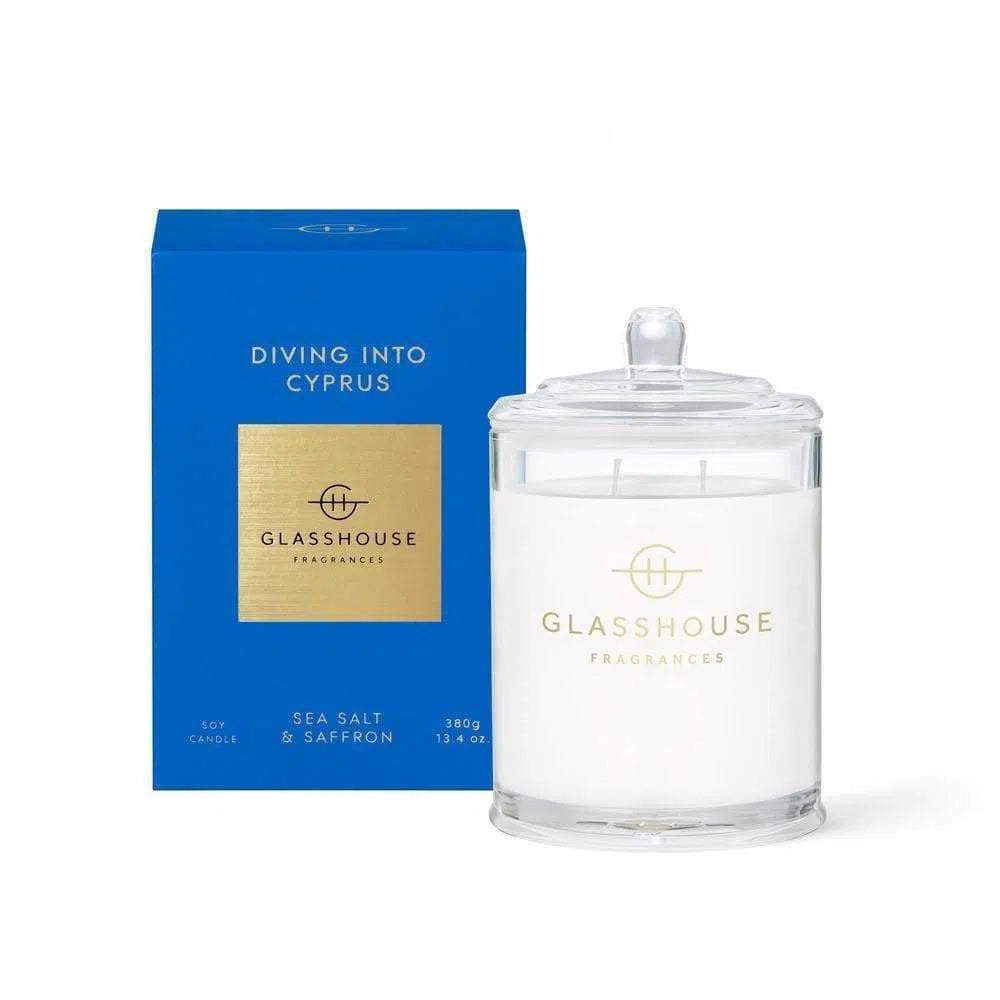 Diving Into Cyprus 380g Candle by Glasshouse Fragrances-Candles2go