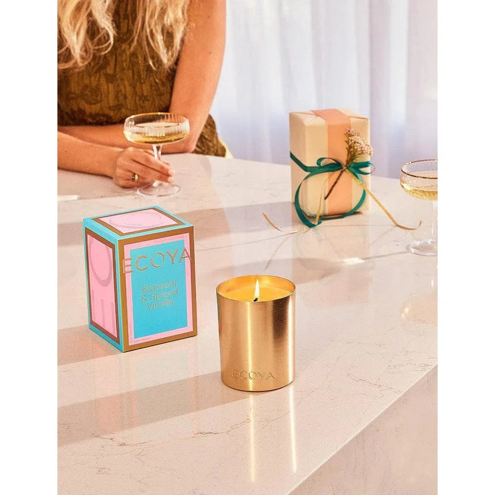 Ecoya Blossom & Spiced Vanilla Goldie Jar 400g Limited Edition Christmas-Candles2go