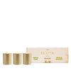 Ecoya Mini Goldie Candle Trio Set 80g Each in Fresh Pine, Peachy, Pear & Brandy Limited Edition Christmas 2024