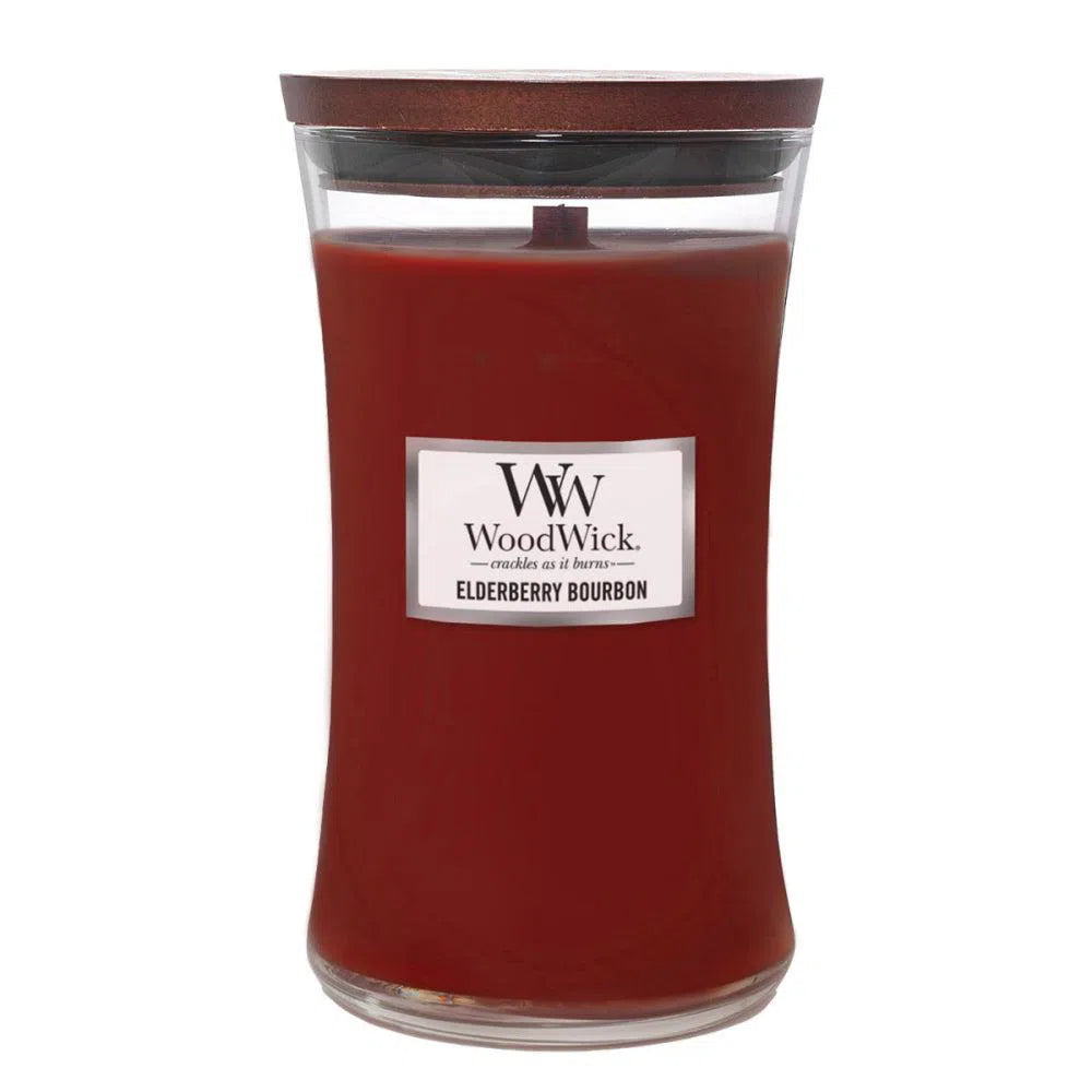 Elderberry Bourbon Large 609g Candle by Woodwick-Candles2go