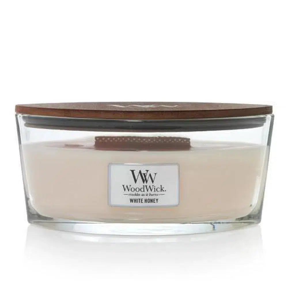 Ellipse White Honey 453g Candle Woodwick Candles-Candles2go