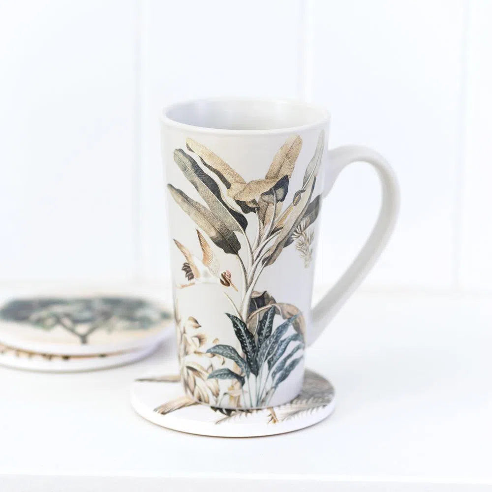 Exotic Ferns Latte Mug-Candles2go