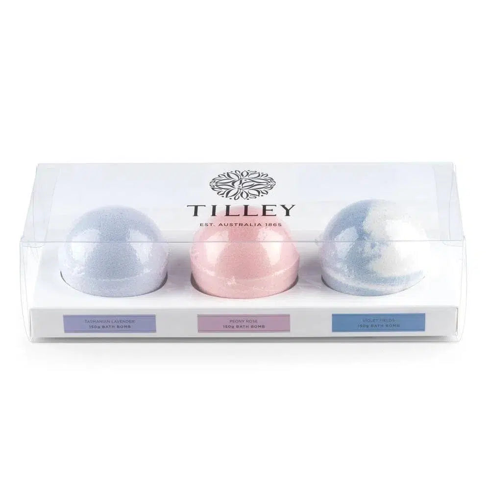 Floral Scented Bath Bomb Trio 3 x 150g By Tilley Australia-Candles2go