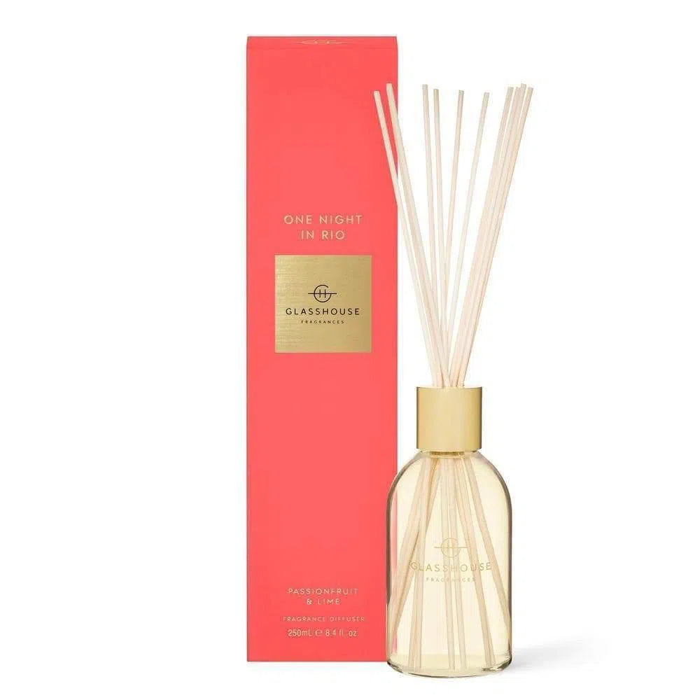 Glasshouse Reed Diffuser 250ml One Night In Rio-Candles2go