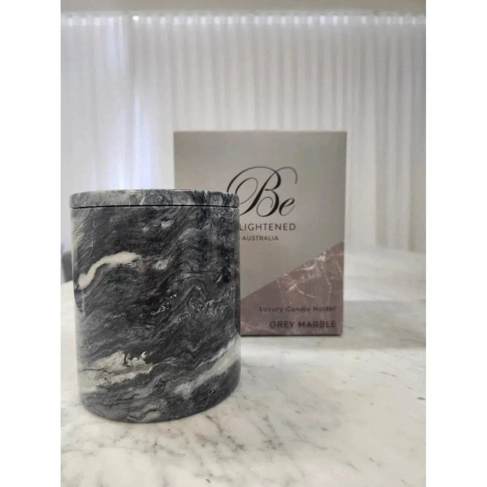 Grey Marble Luxury Candle Holder by Be Enlightened-Candles2go
