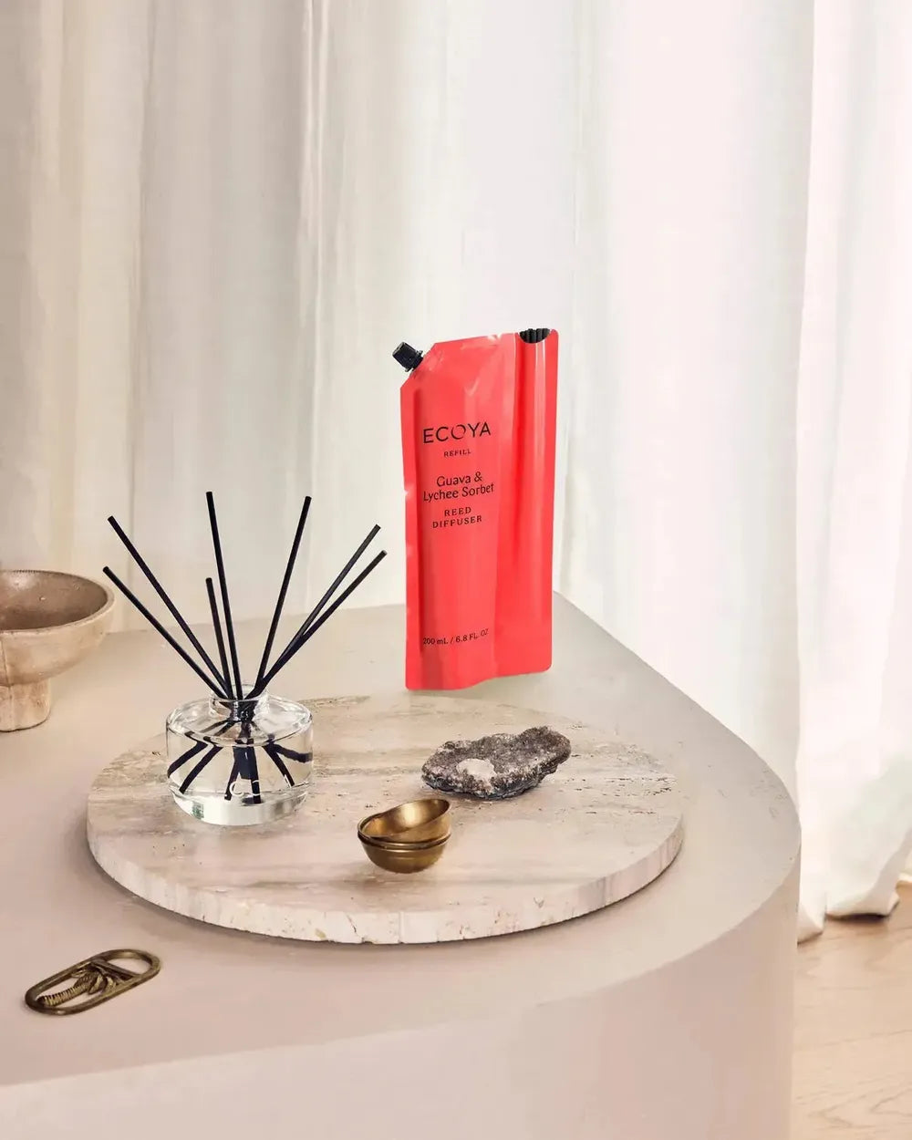 Guava & Lychee 200ml Diffuser Refill with Reeds by Ecoya-Candles2go
