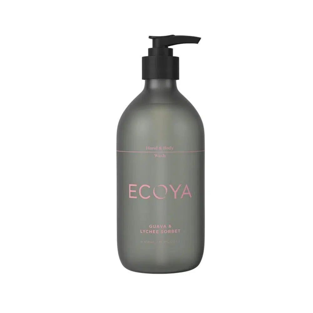 Guava & Lychee Sorbet Hand & Body Wash 450ml By Ecoya-Candles2go