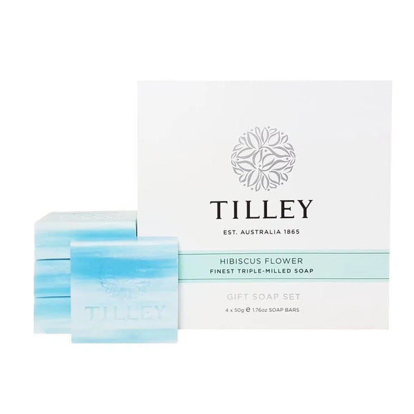 Hibiscus Flower Gift Soap Set 4 X 50g By Tilley Australia-Candles2go