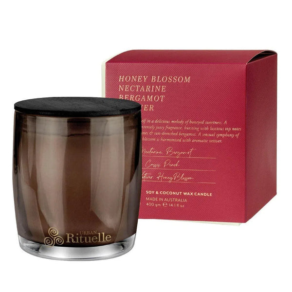 Honey Blossom, Nectarine, Bergamot and Vetiver 400g Candle by Urban Rituelle-Candles2go