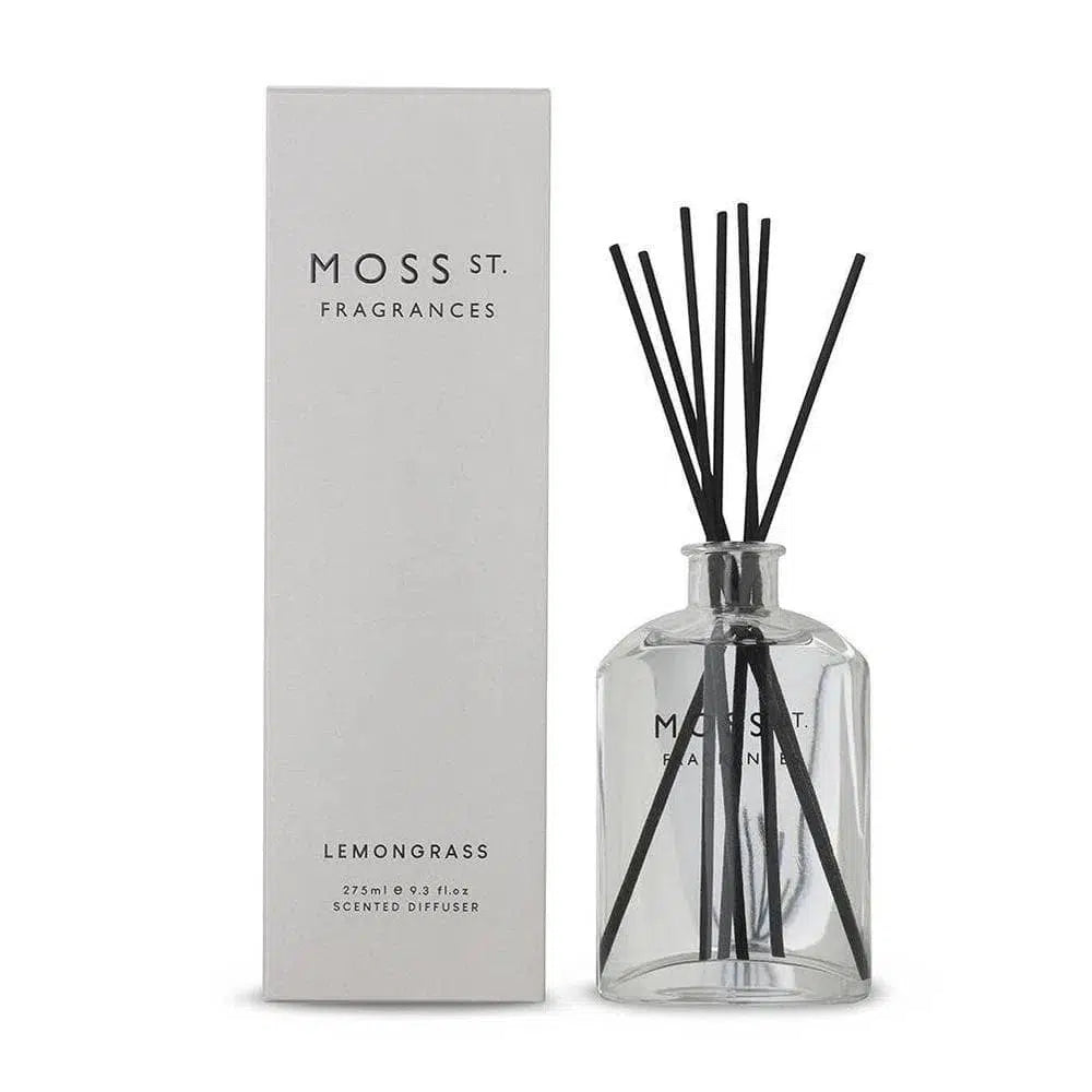 Lemongrass 275ml Reed Diffuser by Moss St Fragrances-Candles2go