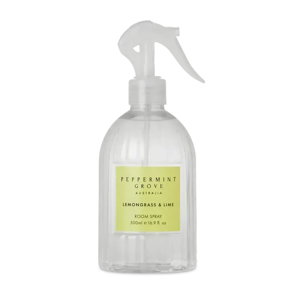 Lemongrass & Lime 500ml Room Spray by Peppermint Grove-Candles2go